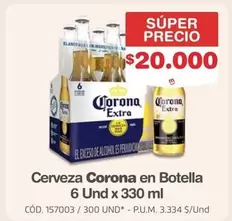Corona - Cerveza en Botella 6 Und x 330 ml