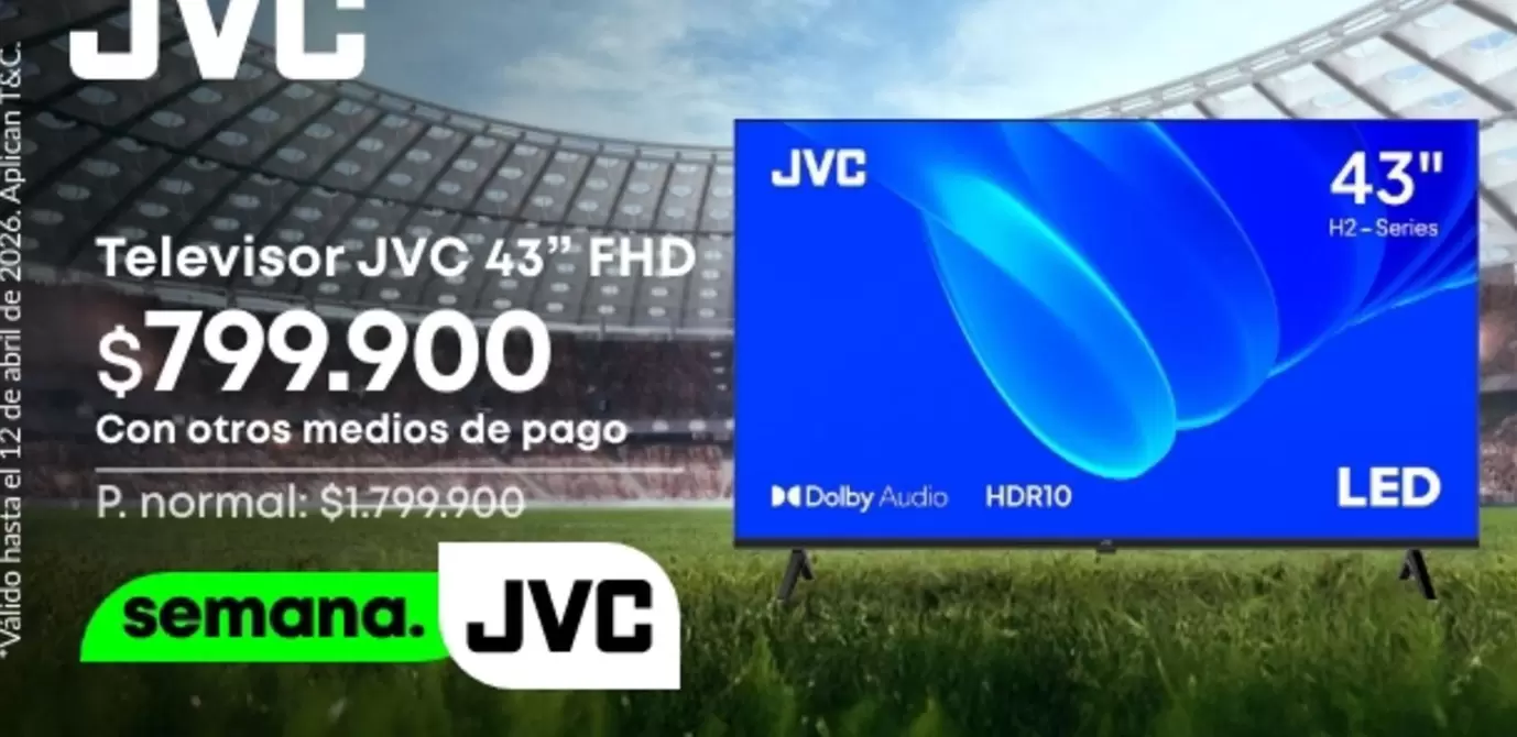 JVC - Televisor  43" FHD