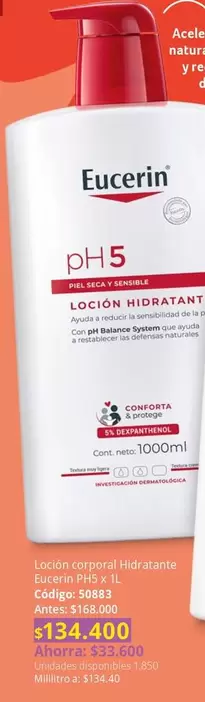 Eucerin - Loción Hidratante pH 5