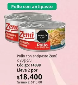Zenú - Pollo con antipasto