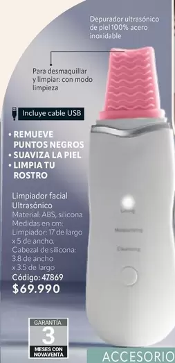 Piel - Depurador ultrasónico de piel 100% acero inoxidable