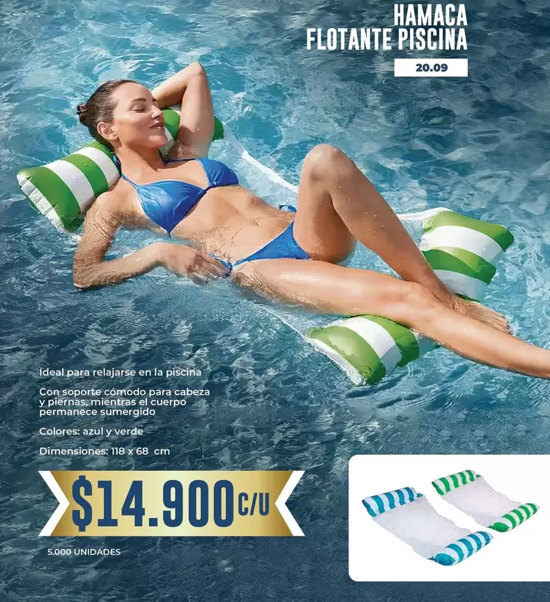 Hamaca Flotante Piscina