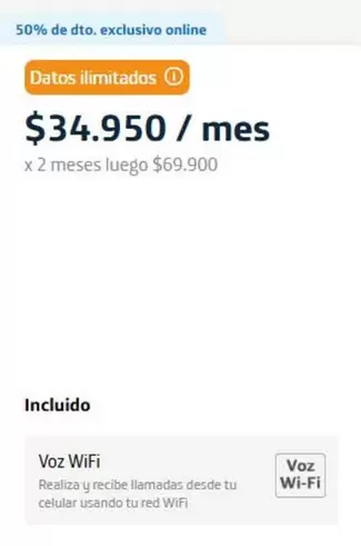 Exclusivo - Datos ilimitados