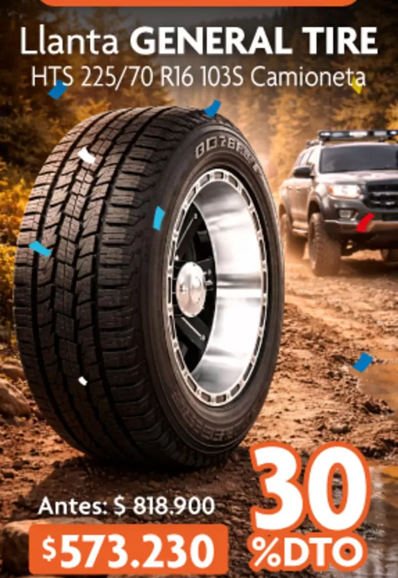 Llanta HTS 225/70 R16 103S Camioneta