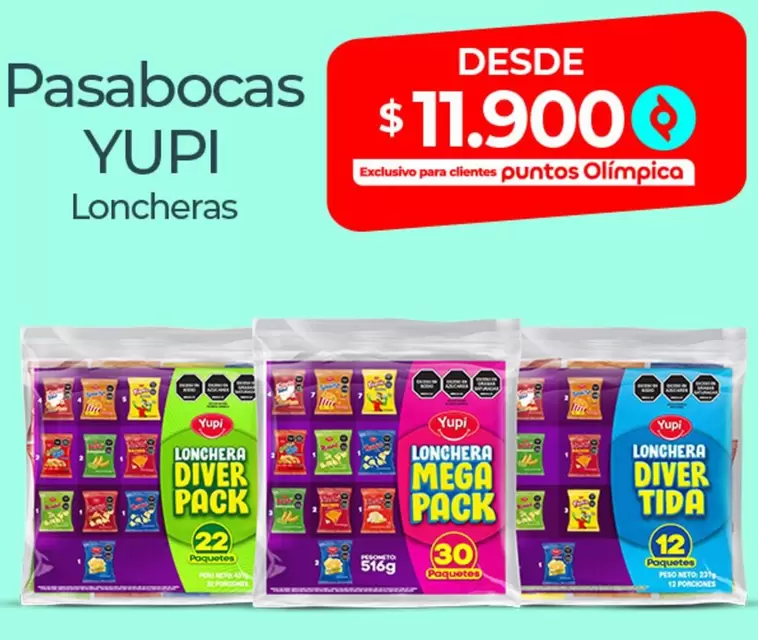 Yupi - Pasabocas YUPI Loncheras