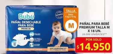 Bubu - Pañal Desechable Premium Talla M