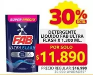 Fab - DETERGENTE LÍQUIDO ULTRA FLASH