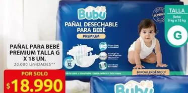 Bubu - Pañal Desechable Premium