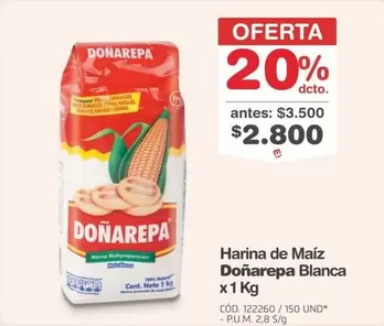Doñarepa - Harina de Maíz Blanca