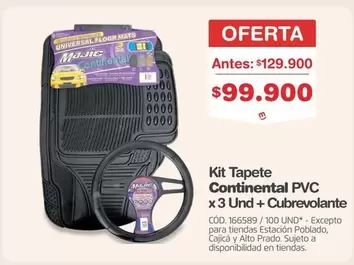 Universal - Kit Tapete Continental PVC x 3 Und + Cubrevolante