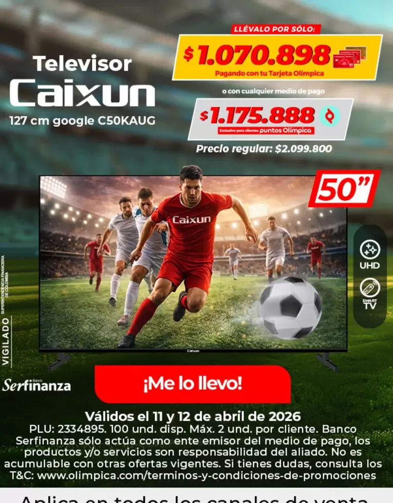 Pago - Televisor 127 cm Google C50KAUG