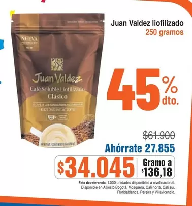 Juan Valdez Café - Café Soluble Liofilizado Clásico