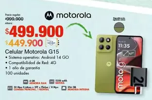 Motorola - Celular G15