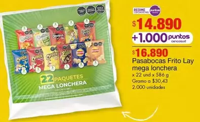 Frito Lay - Pasabocas  mega lonchera