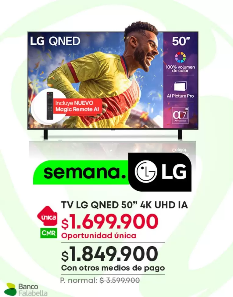 LG - TV QNED 50" 4K UHD IA