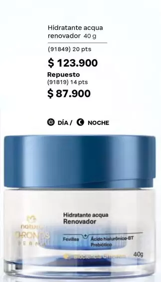 Natura - Hidratante acqua renovador 40 g