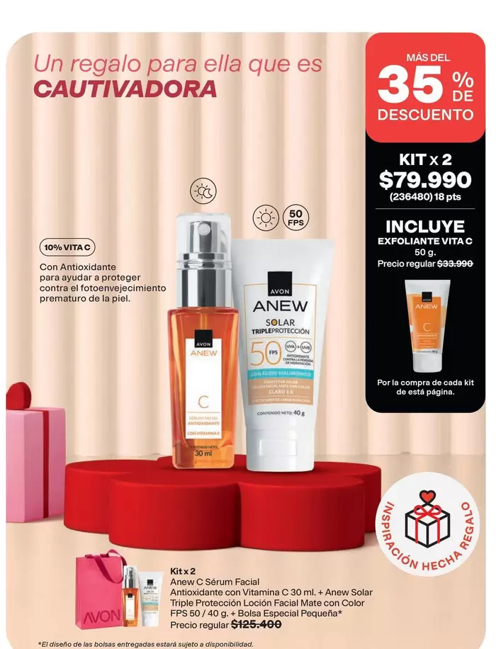Avon - Anew C Serum + Anew Solar Invisible Shield