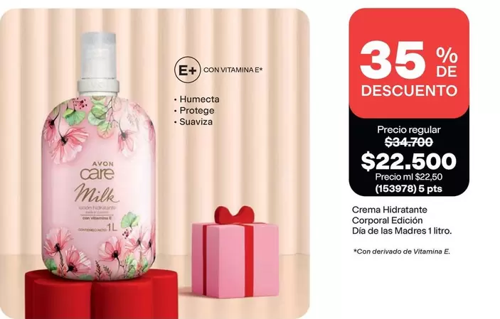 Avon - Crema Hidratante Corporal Edición Día de las Madres 1 litro