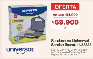 Universal - Sanduchera Sonrisa Esencial L88333