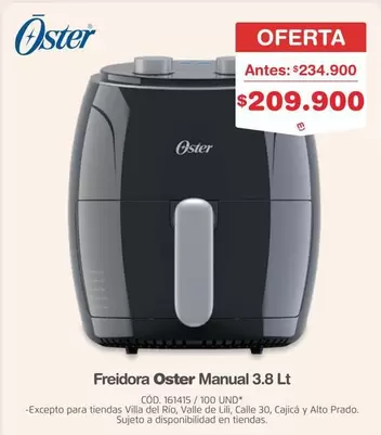 Oster - Freidora Manual 3.8 Lt