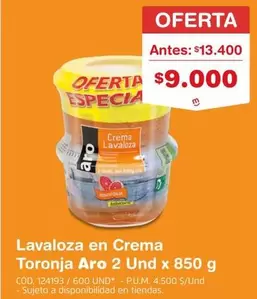 Aro - Lavoza en Crema Toronja  2 Und x 850 g