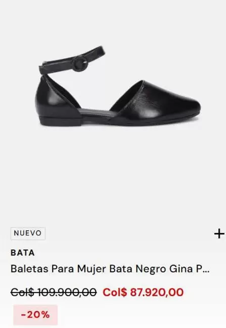 Baletas Para Mujer Bata Negro