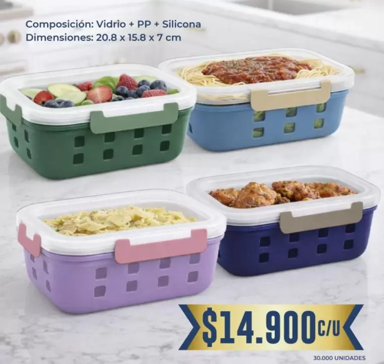 Recipientes de vidrio con tapa