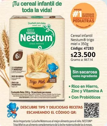 Nestum - Cereal infantil 
R Trigo Miel