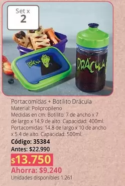 Drácula - Portacomidas + Botilitto