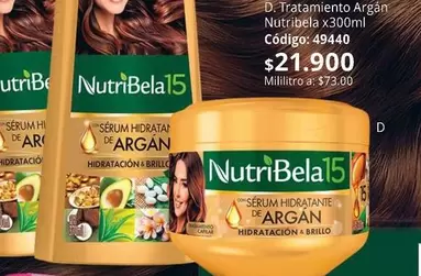 NutriBela - Tratamiento Argán Nutribela x300ml Código: 49440