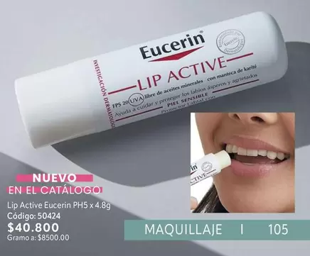 Eucerin - Lip Active  PH5 x 4.8g Código: 50424