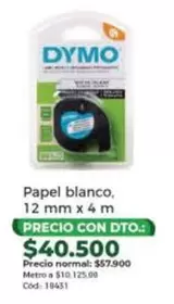 Dymo - Papel blanco