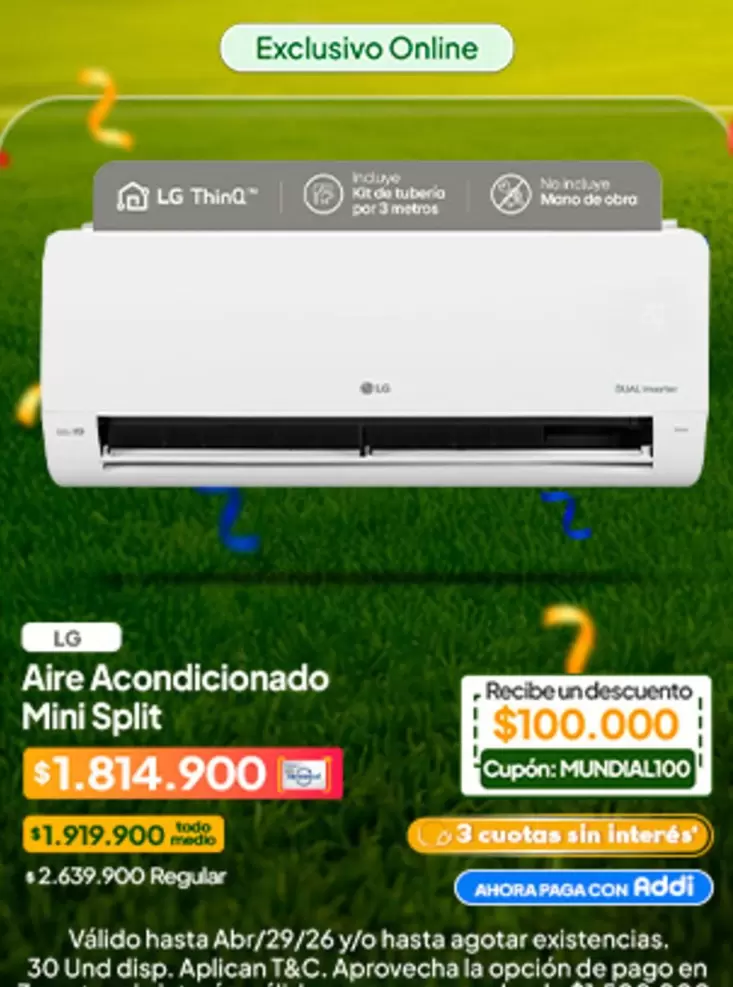 LG - Aire Acondicionado Mini Split