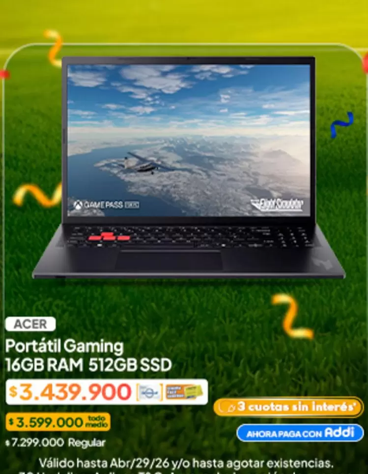 Acer - Portátil Gaming 16GB RAM 512GB SSD
