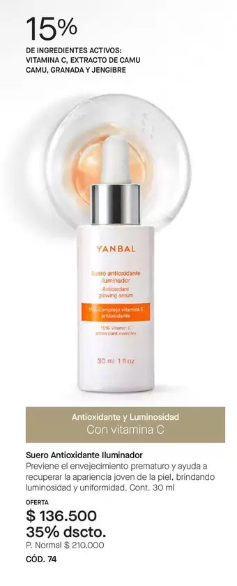 Yanbal - Suero Antioxidante Iluminador