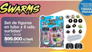 Set de figuras en tubo x 6 uds. surtidas* Cód.: 726186