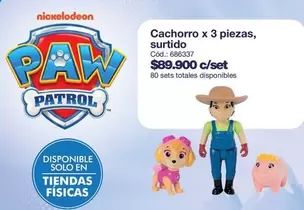 Paw Patrol - Cachorro x 3 piezas, surtido Cód.: 686337