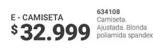 E - CAMISETA 634108