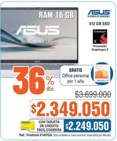 Asus - Vivobook X1407QA