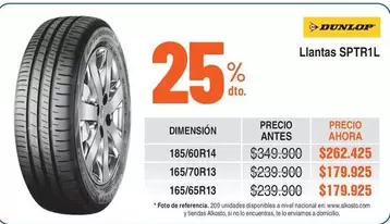 Dunlop - Llantas SPTR1L