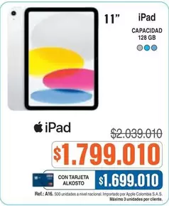 Apple - iPad 11" Capacidad 128 GB