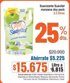 Suavitel - Suavizante  manzana doy pack