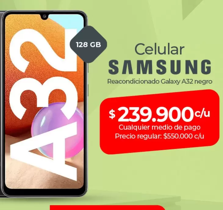 Samsung - Celular Reacondicionado Galaxy A32 negro