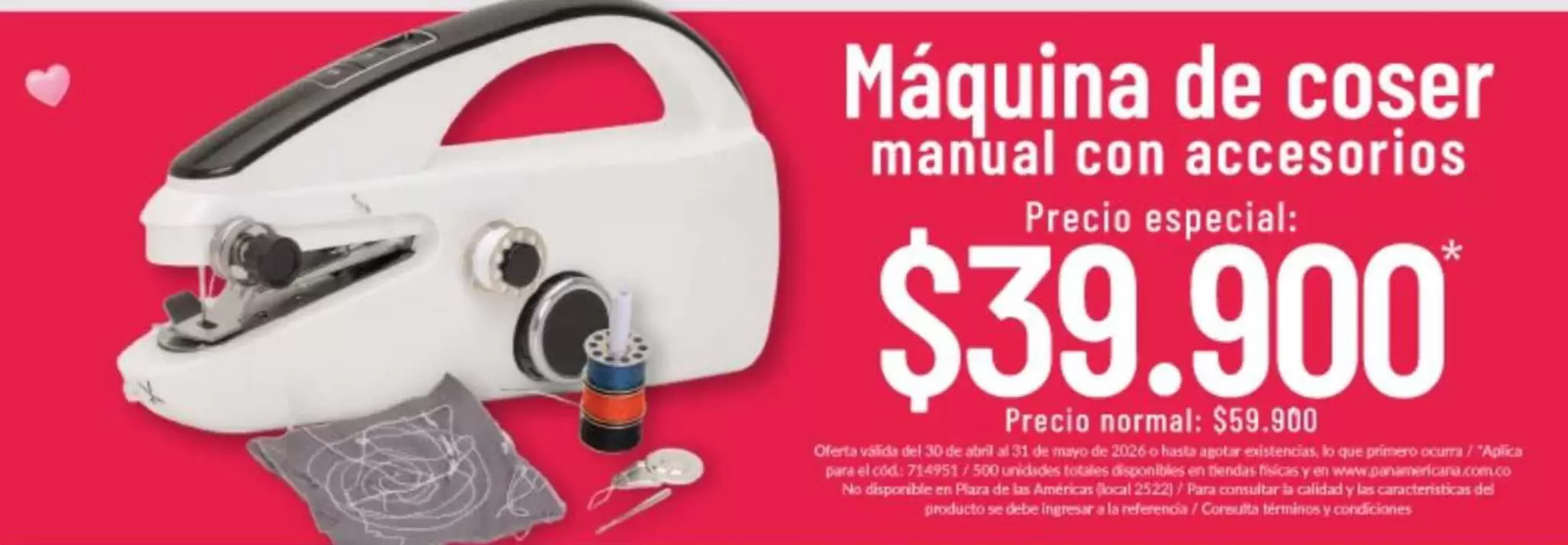 especial - Máquina de coser manual con accesorios