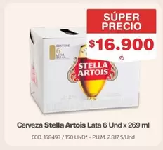 Stella Artois - Cerveza Lata 6 Und x 269 ml