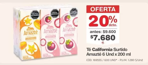 California - Té  Surtido 6 Und x 200 ml
