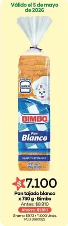 Bimbo - Pan tajado blanco