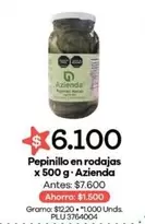 Pepinillo en rodajas