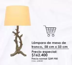 especial - Lámpara de mesa de tronco