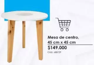 Mesa de centro, 45 cm x 45 cm